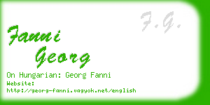 fanni georg business card